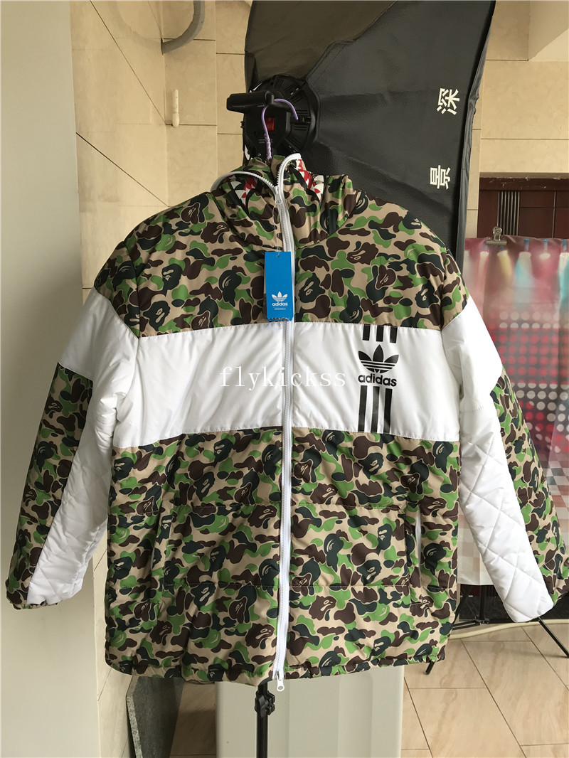 Adidas X Bape Shark Hoodie Coat